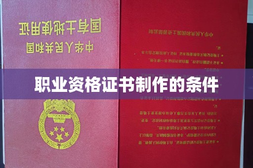 裕安职业资格证书制作的条件