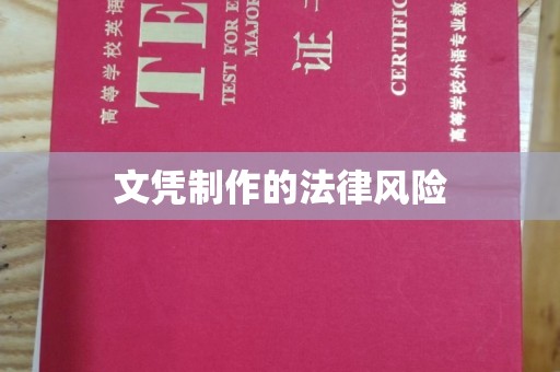 裕安文凭制作的法律风险